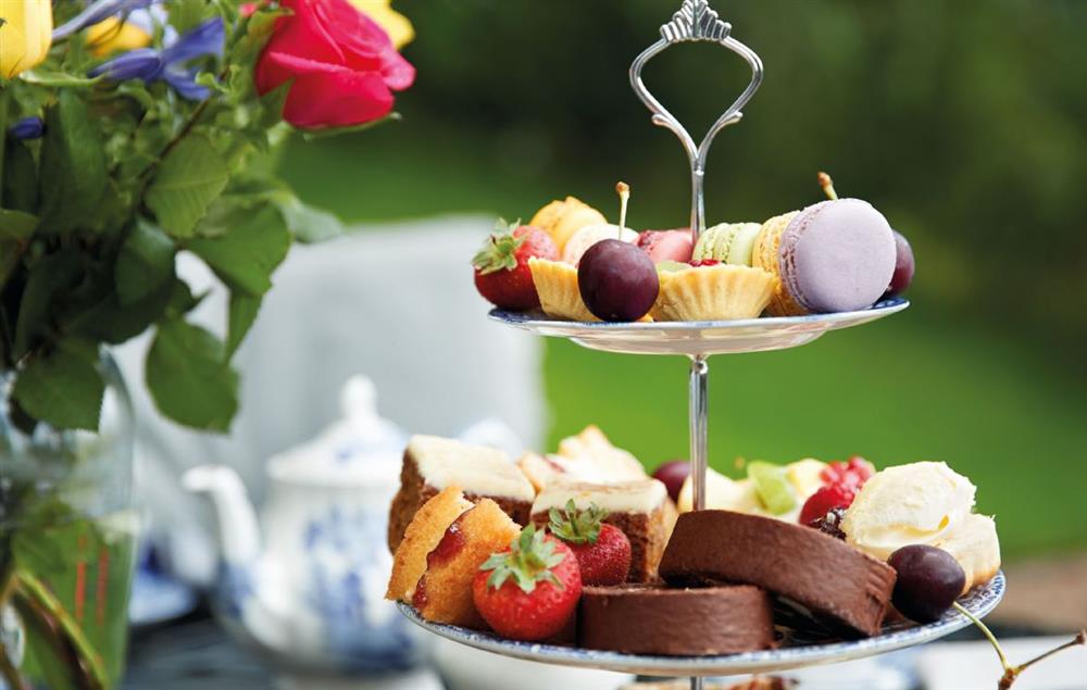 Relax and enjoy afternoon tea in the garden at Nos Da, Llanilid