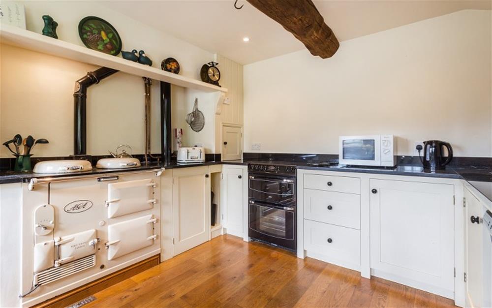 Lovely kitchen complete with Aga at Nuckwell Cottage in Kingsbridge
