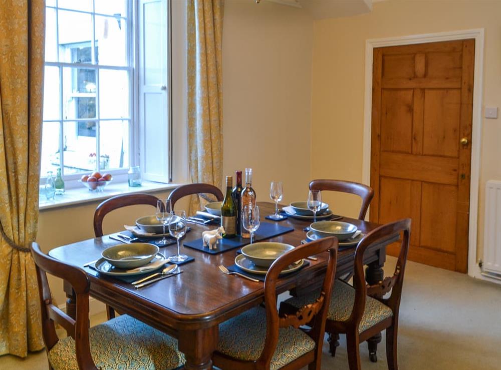 Dining room at Number 1 in Alnwick, Northumberland