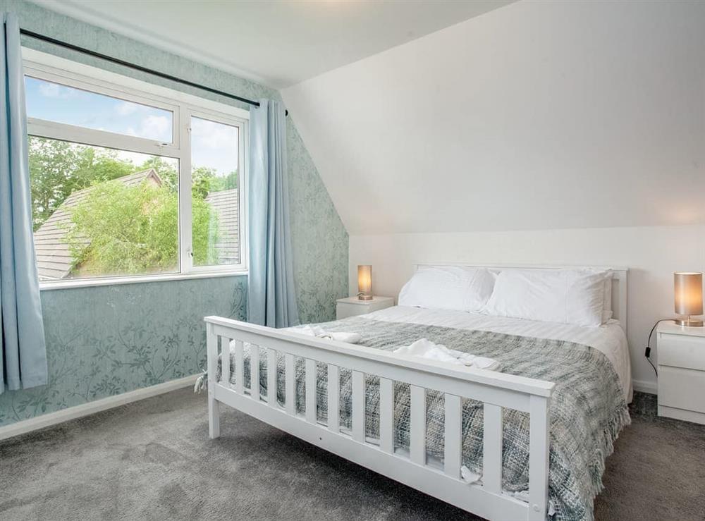 Double bedroom at Number 13 in St Ann’s Chapel, near Callington, Cornwall