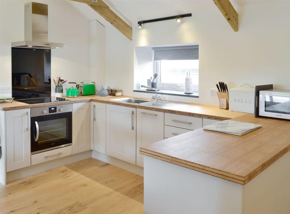 Fully appointed fitted kitchen at Number 19 in Trewellard, near St Just, Cornwall
