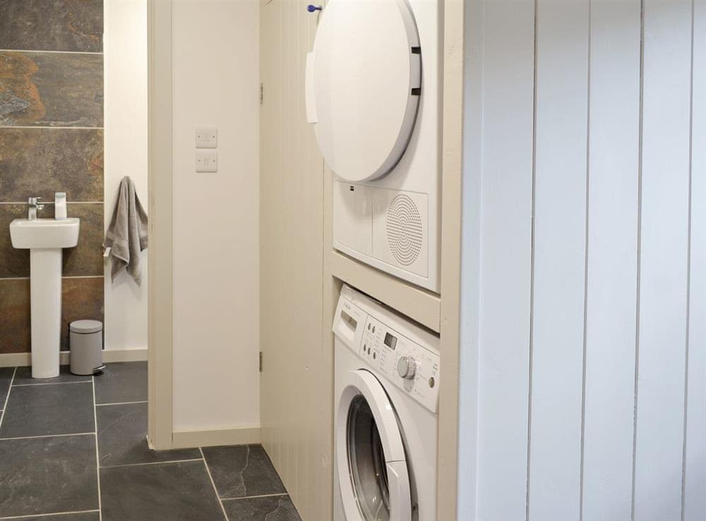 Useful utility area and cloakroom at Number 19 in Trewellard, near St Just, Cornwall