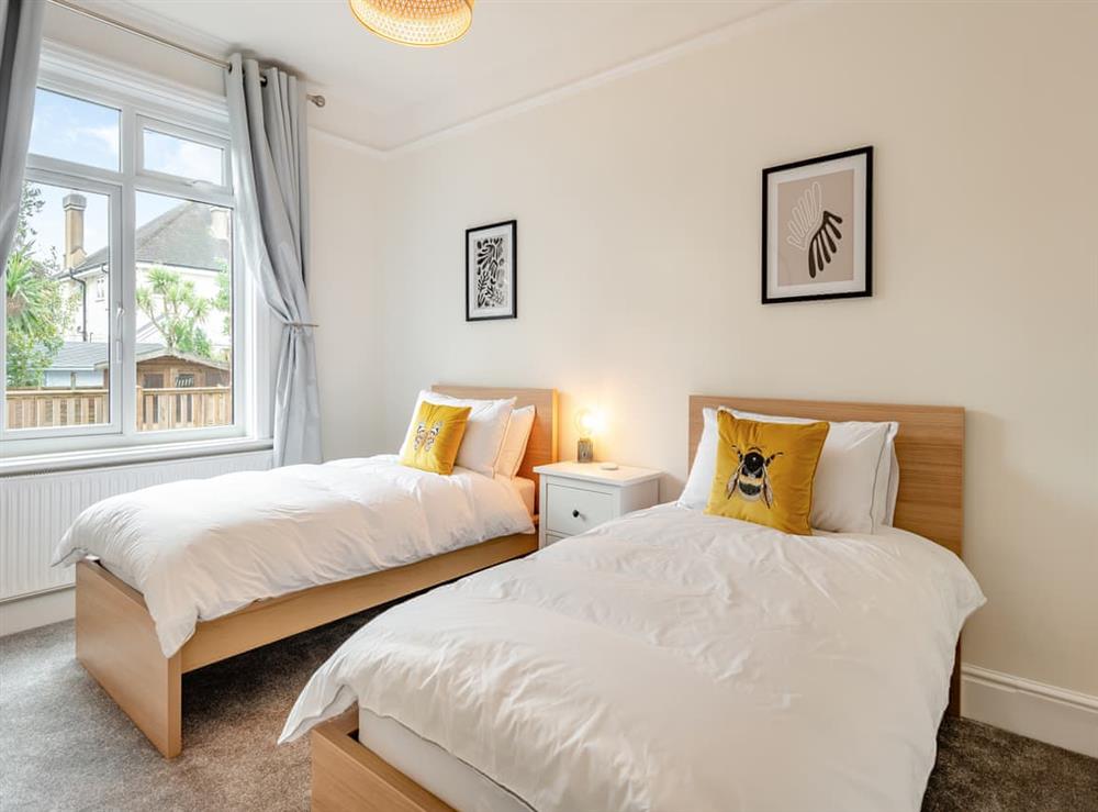 Twin bedroom at Number 3 in Bournemouth, Dorset