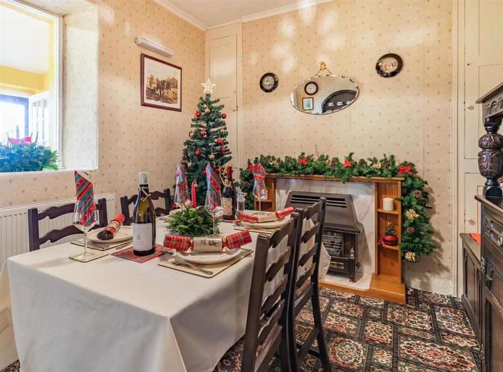 Dining room with festive decoration at Number 4 in Llandeilo, Dyfed