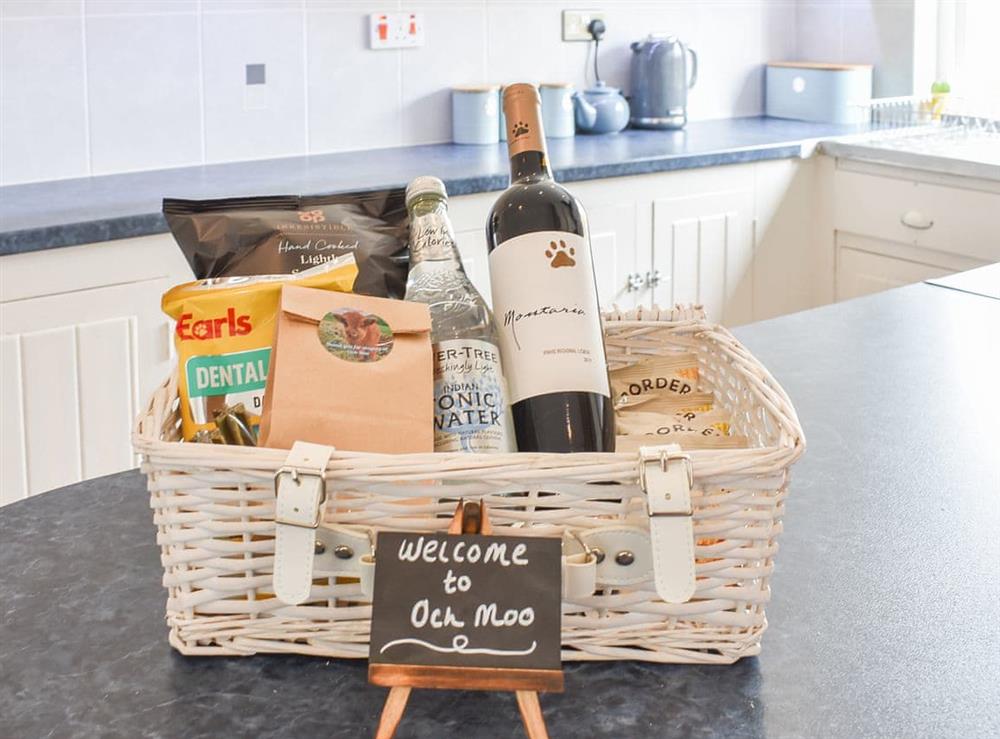 Welcome pack at Number 47 in Seahouses, Northumberland