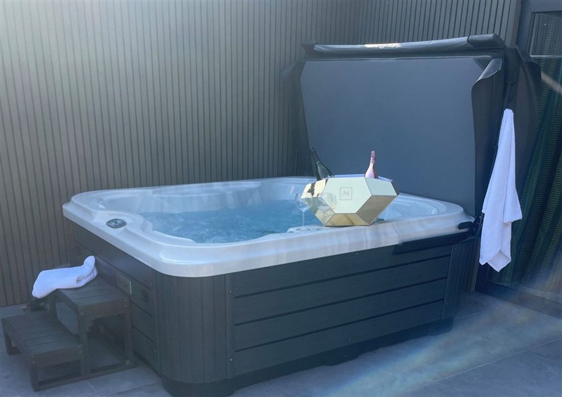 Enjoy the hot tub at Number 7, Bishop Sutton