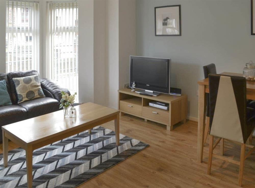 Open-plan living area at Number 7 in Whitby, North Yorkshire