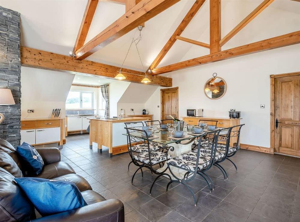 Open plan living space at Number 9 in Portpatrick, Wigtownshire