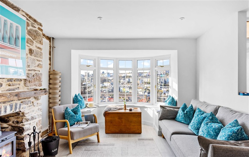 The living area at Number Eleven, Devon