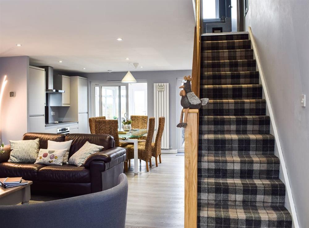 Open plan living space at Number Fifty Six in St Monans, Fife