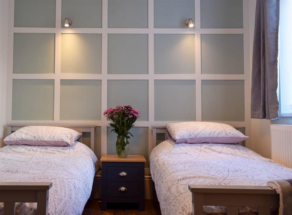 Twin bedroom at Number Five in Amble, Northumberland