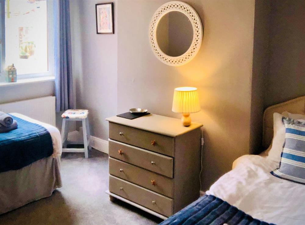 Twin bedroom at Number Five in Filey, North Yorkshire