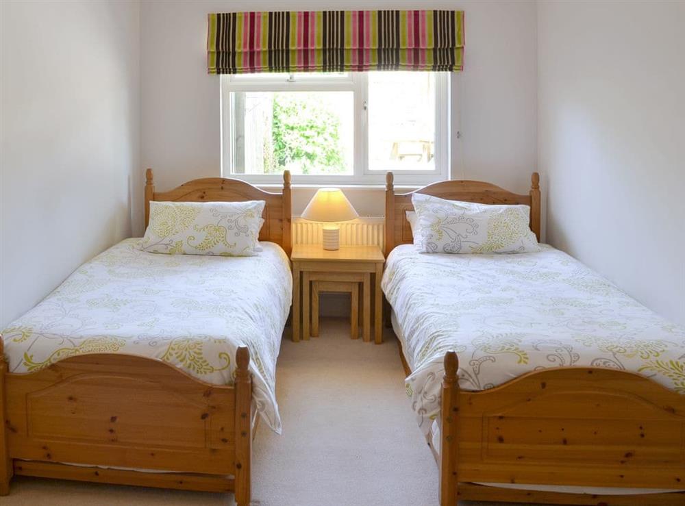 Comfortable twin bedroom at Number Five in St Minver, near Rock, Cornwall