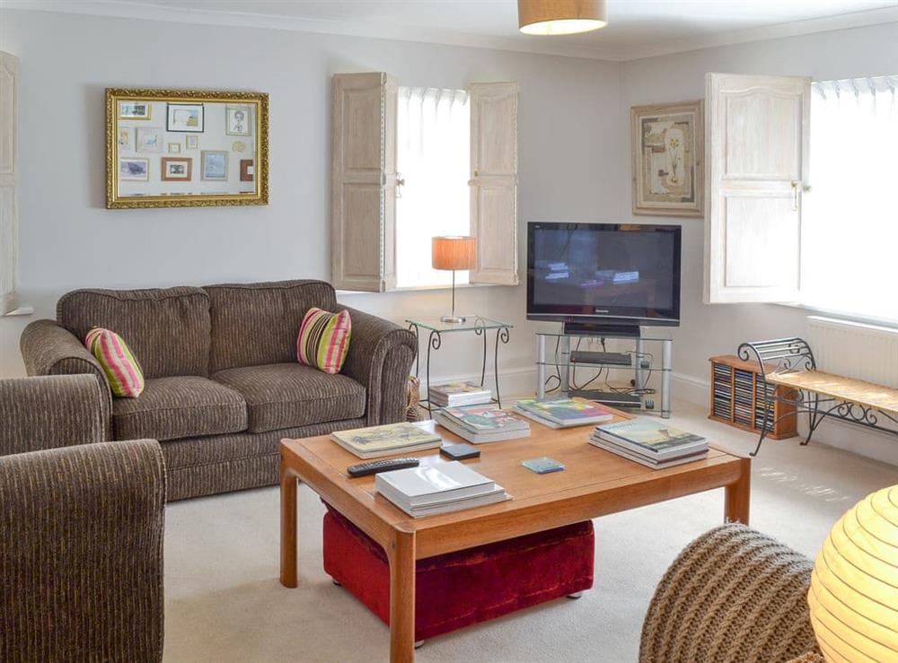 Welcoming living area at Number Five in St Minver, near Rock, Cornwall