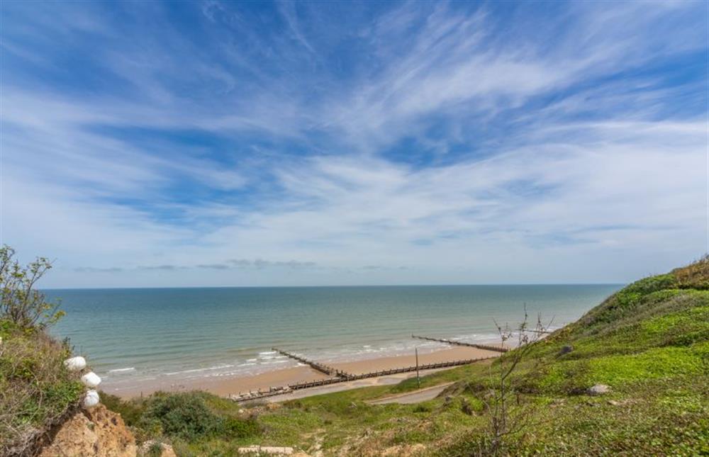 The Coastal Path and Overstrand beach at Number Four, Overstrand near Cromer