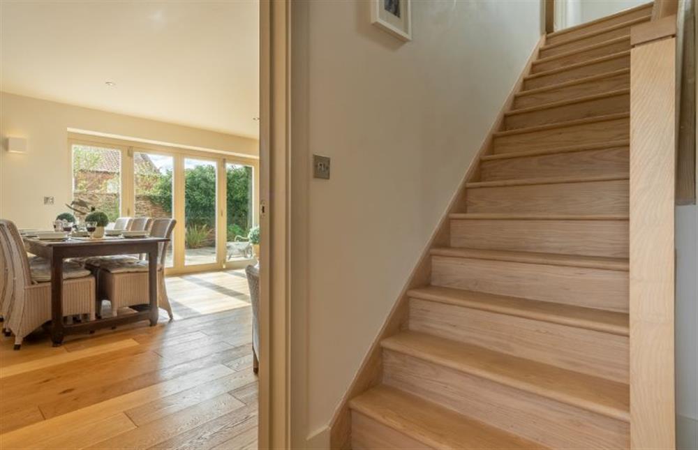 Ground floor: Dining room and stairs to first floor at Number One, Burnham Market near Kings Lynn