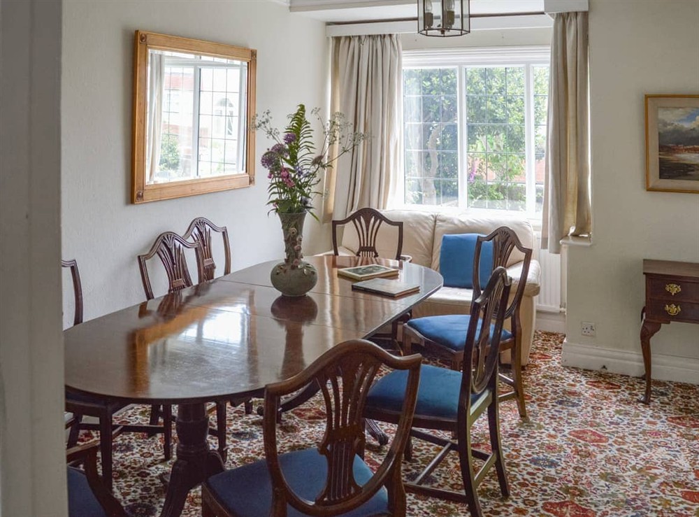 Dining room at Number Three in Bridlington, North Humberside