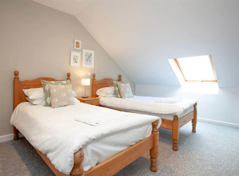 Twin bedroom at Nunney in Witham Friary, Frome, Somerset., Great Britain