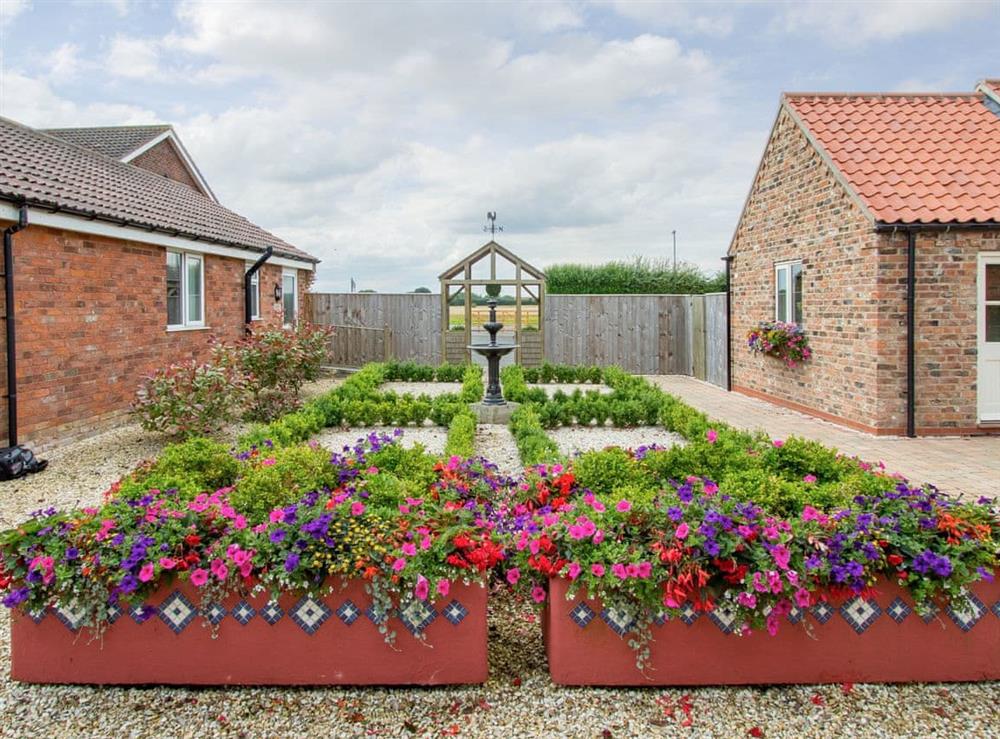 Abundant plants and flowers at Nursery Cottage in North Somercotes, near Louth, Lincolnshire