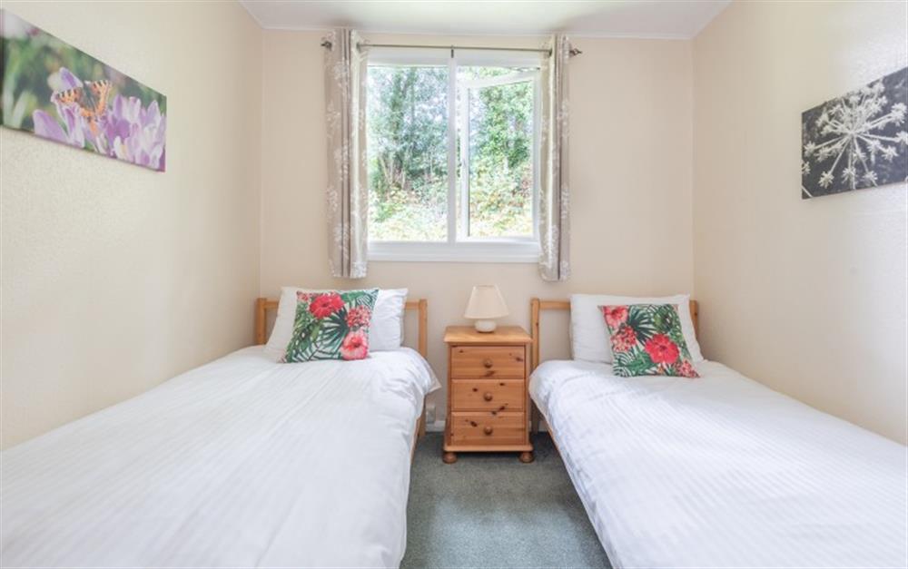 Twin bedroom at Nutkins in Bodmin