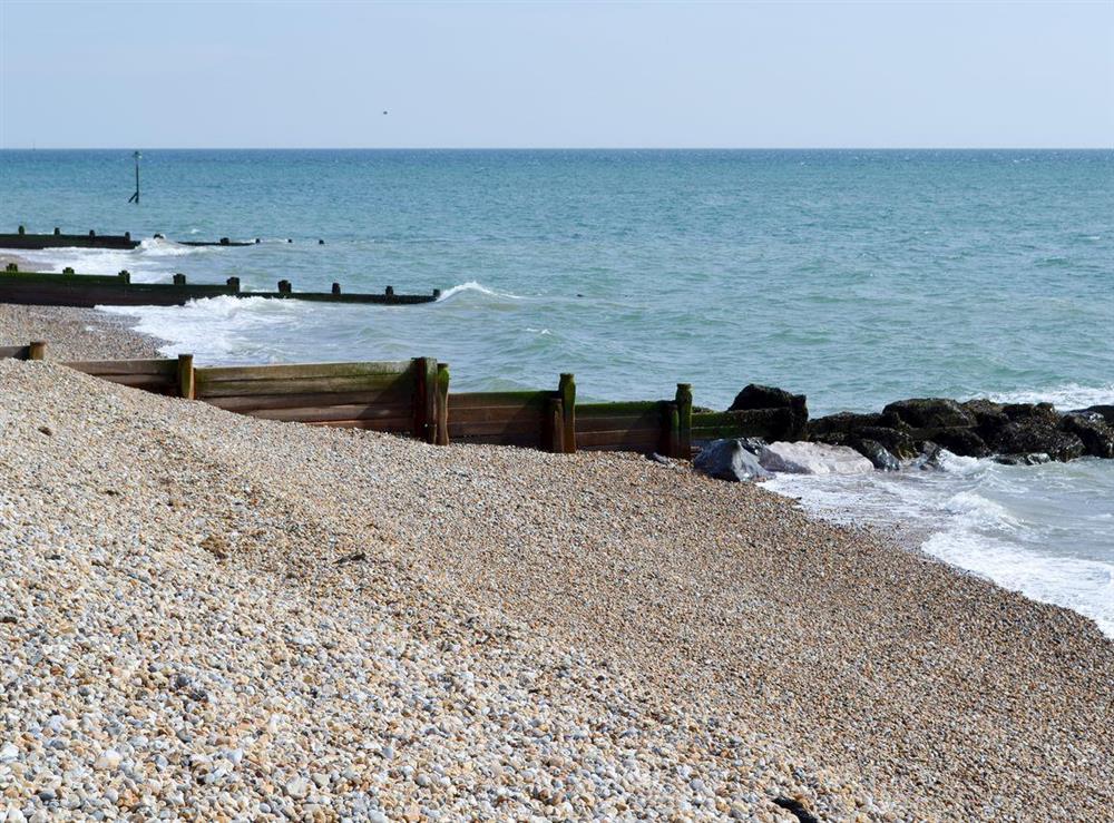 Local beach at Nyetimber Cottage in Pagham, near Bognor Regis, West Sussex