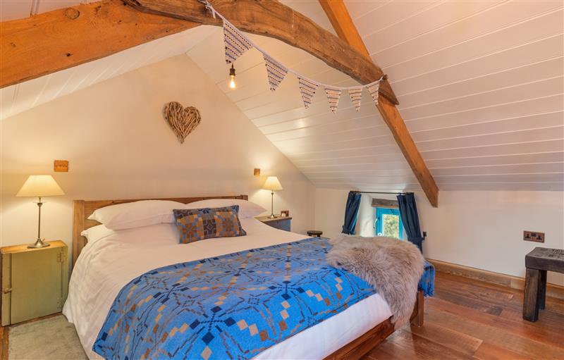 One of the bedrooms at Nyth Fach, New Quay