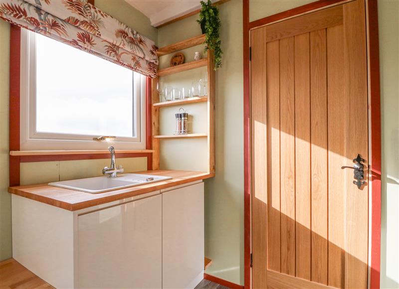 This is the kitchen at Nyth Y Bioden (Magpies Nest), Llanaelhaearn near Trefor