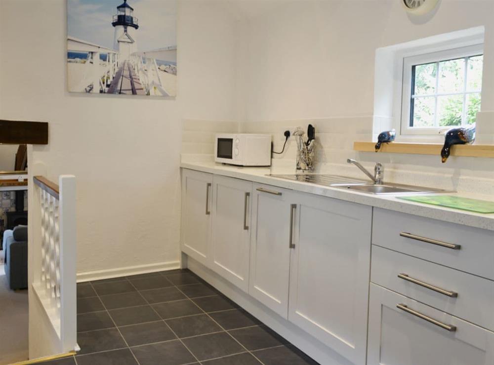 Kitchen and dining area at Oak Apple Cottage in Upottery, near Honiton, Devon