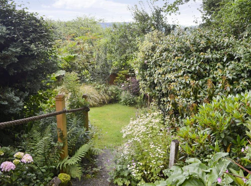 Small private garden with stunning views at Oak Apple Cottage in Upottery, near Honiton, Devon