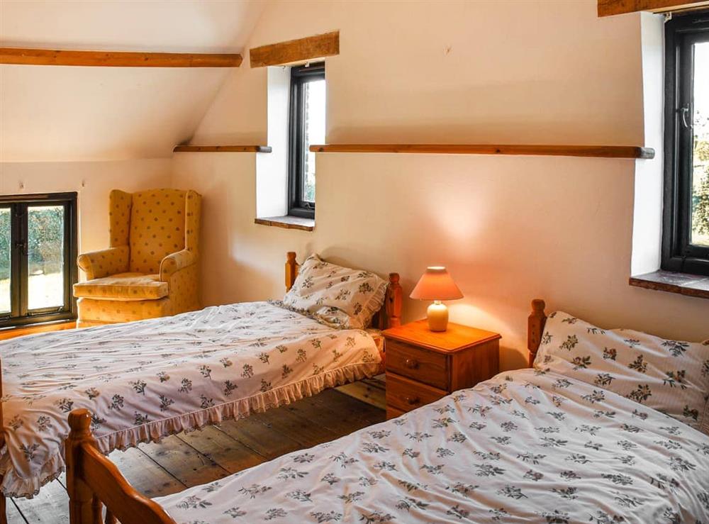 Twin bedroom at Oak Barn in Metton, Norfolk