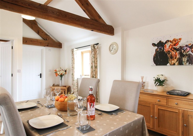 The dining area at Oak Barn, Northwood near Wem