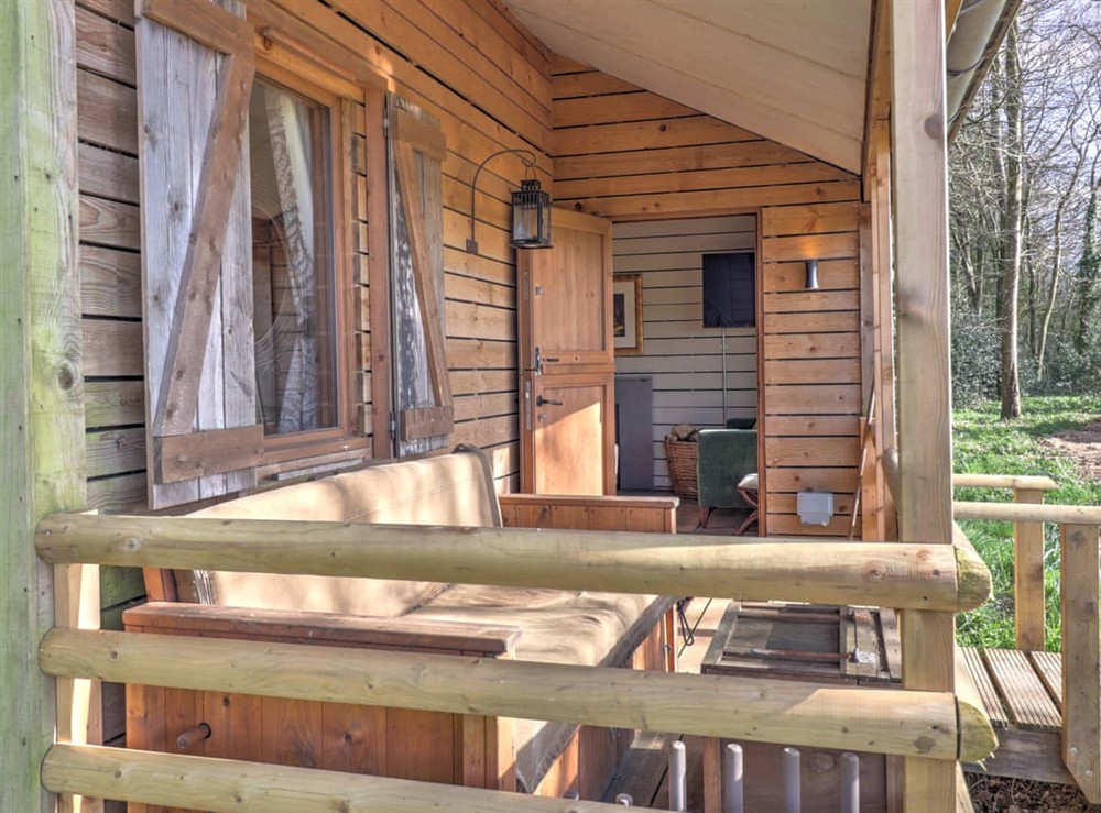 Decking at Oak Cabin in Ringwood, Gloucestershire