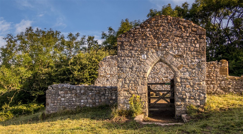 St Gabriels Chapel ruins, near St Gabriels Cottages, Dorset at Oak Cottage in Bridport, Dorset