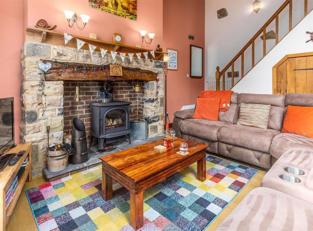 Living area at Oak Cottage in Buckden, near Hawes, North Yorkshire