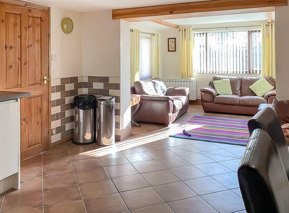 Open plan living space at Oak Cottage in Burgh Le Marsh, near Skegness, Lincolnshire