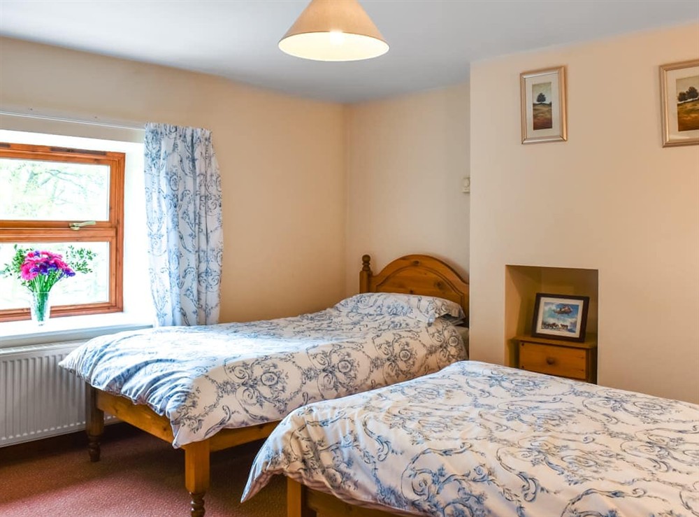Twin bedroom at Oak Cottage in Sneaton, near Whitby, North Yorkshire