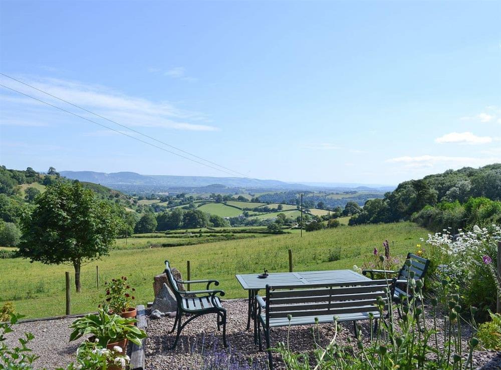 Sitting out area overlooking the beautiful Tanat Valley (photo 2) at Oak Cottage in Trefonen, near Oswestry, Shropshire