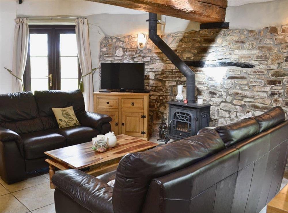 Living room/dining room at Oak Cottage in Woolsery, near Bideford, Devon