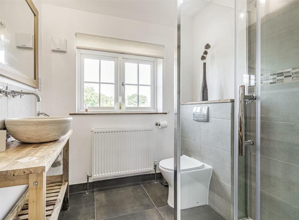 Shower room at Oak Cottage in Zeals, near Mere, Wiltshire