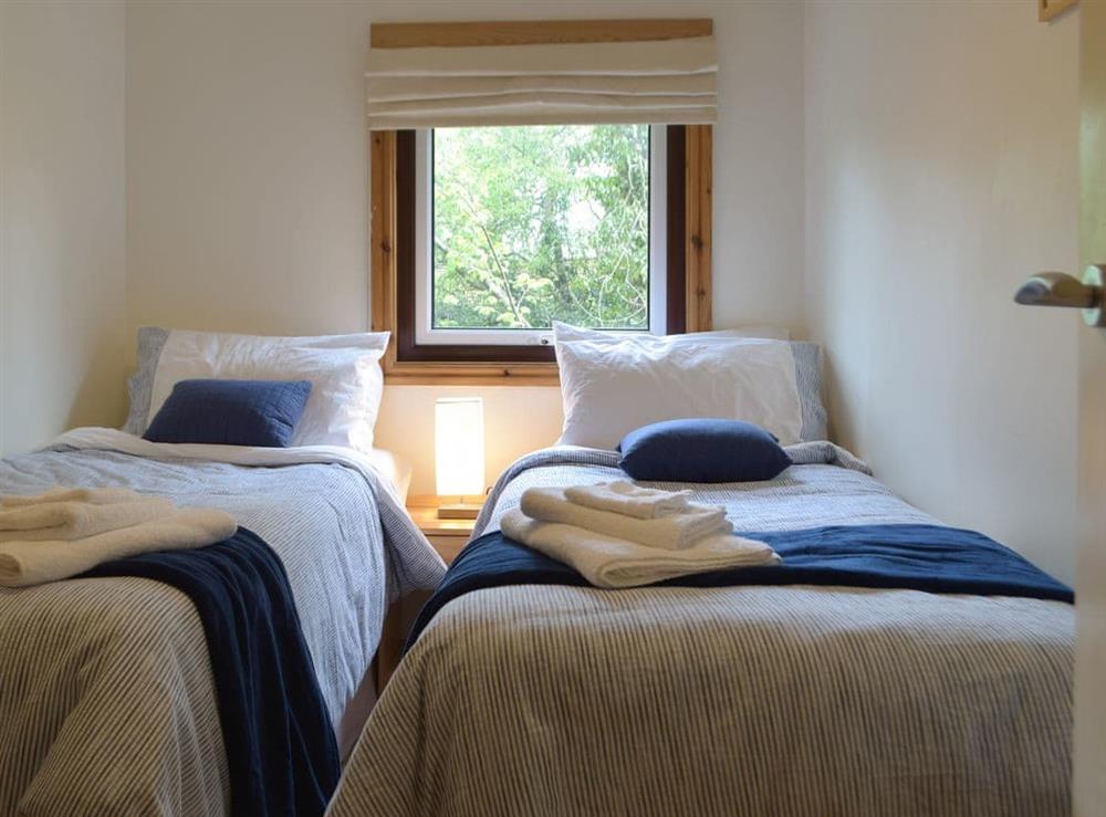 Twin bedroom at Oak Haven in Cenarth, near Newcastle Emlyn, Carmarthenshire, Dyfed