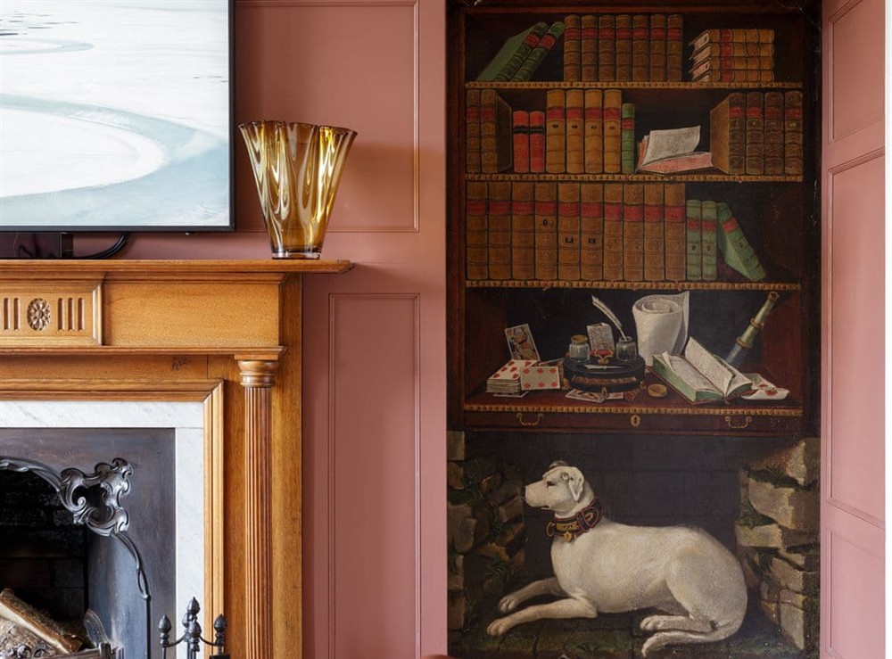 Living room at Oak House in Harewood, near Leeds, West Yorkshire