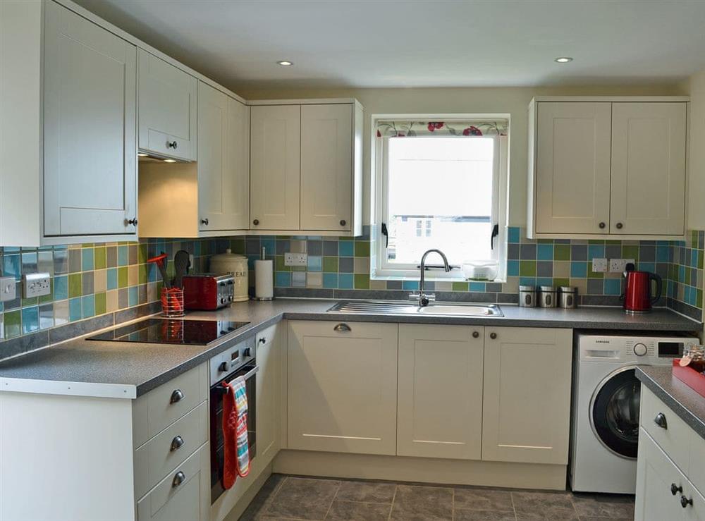 Tastefully modernised kitchen area at Oak House in near Llanrhaeadr, North Wales Borders, Denbighshire