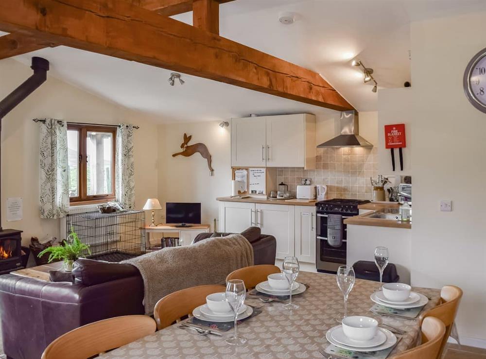 Open plan living space at Oak Lodge in Bosley, near Macclesfield, Cheshire