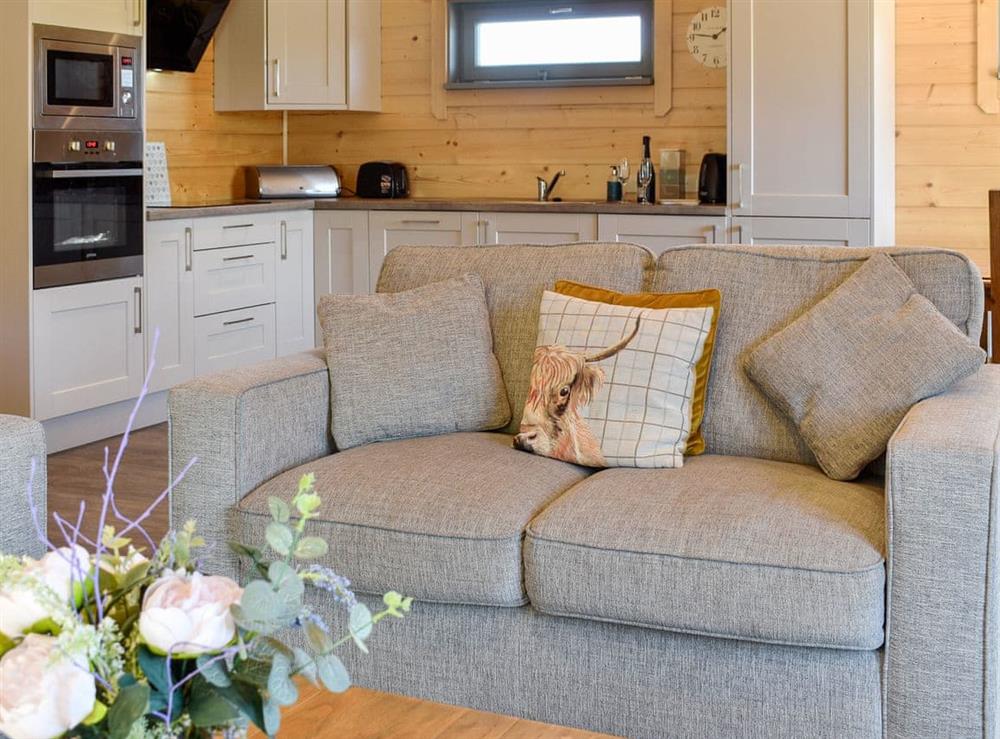 Open plan living space at Oak Lodge in Mascalles, near Ulverston, Cumbria