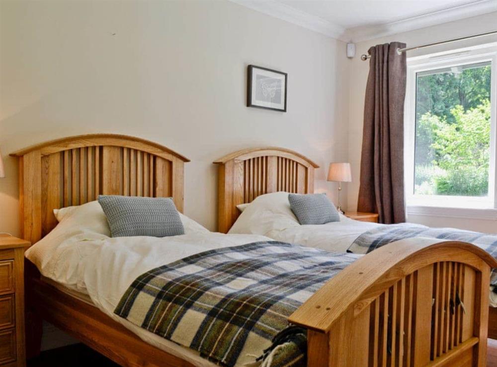 Twin bedroom at Oak Lodge in St Fillans, near Crieff, Perthshire