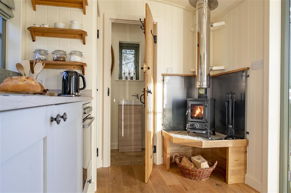 Oak Retreat boasts a wood burning stove
