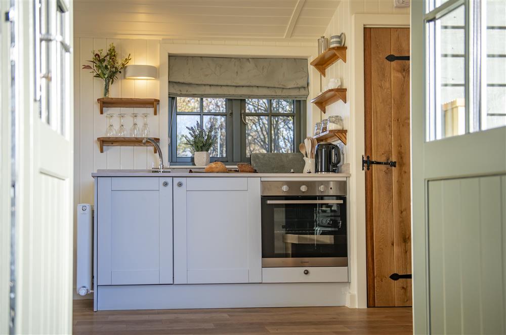 The well-equipped kitchen area at Oak Retreat, Blencowe, near Greystoke
