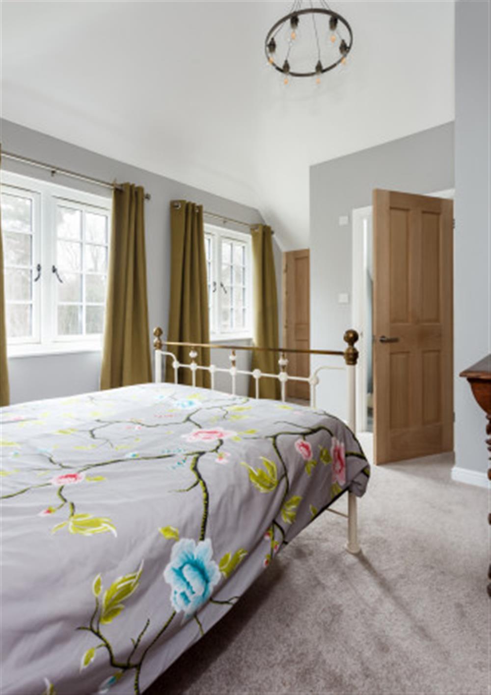 One of the bedrooms at Oak Tree Cottage in Burley