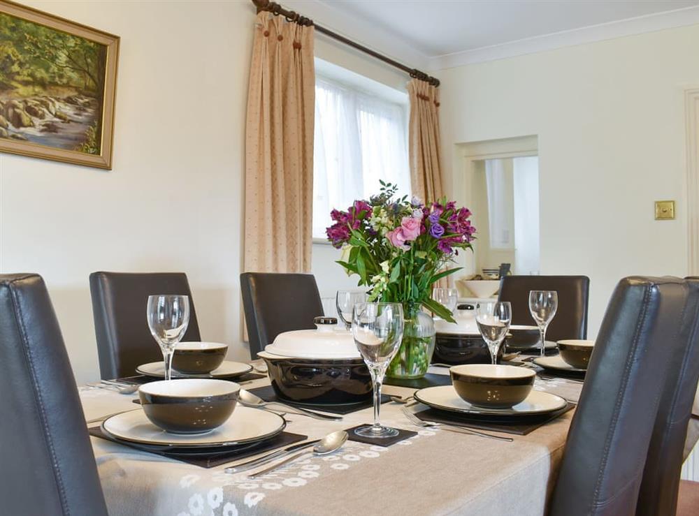 Elegant dining area at Oak Tree Cottage in Drybrook, Gloucestershire