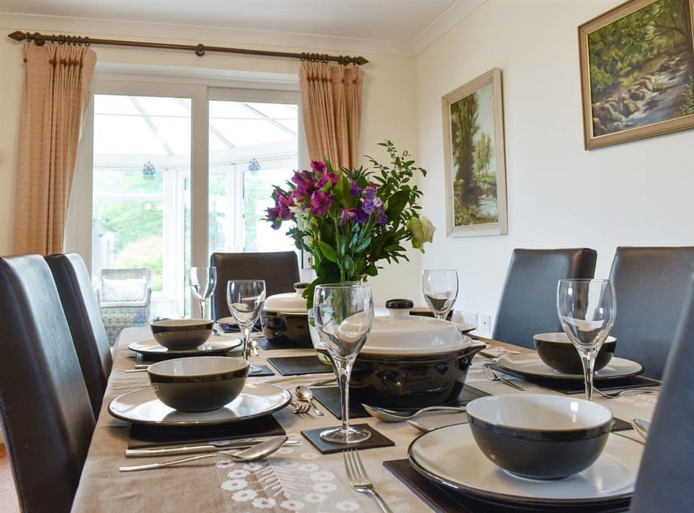 Light and airy dining space at Oak Tree Cottage in Drybrook, Gloucestershire